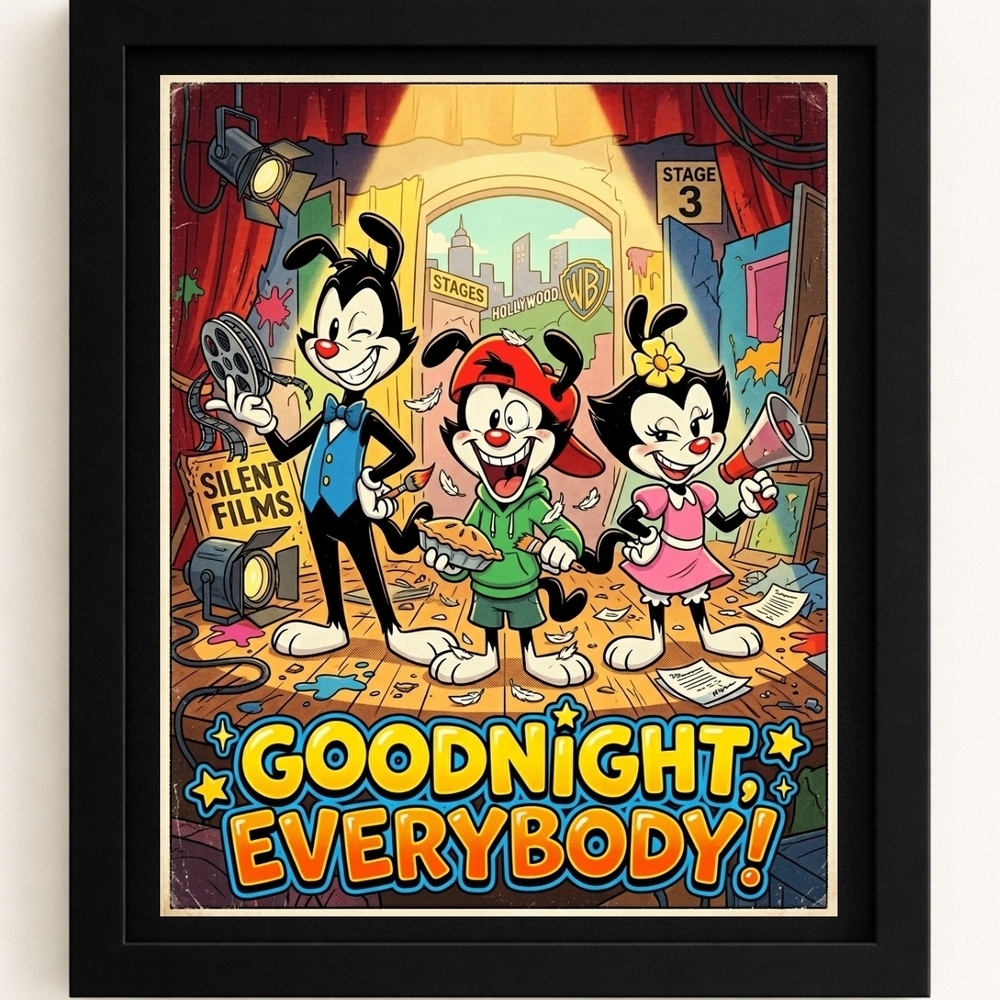 Framed Animaniacs Art Print -in A 8x10 Frame